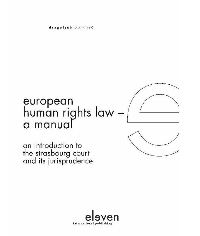 Omslag van European human rights law a manual