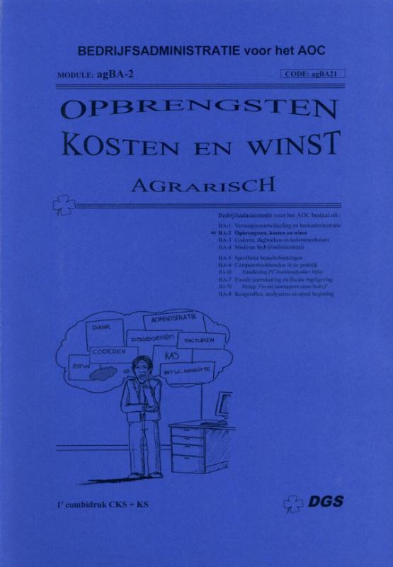 Omslag van Opbrengsten, kosten en winst (ag)