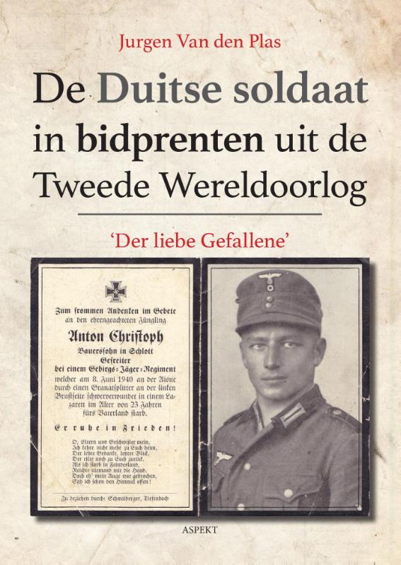 Omslag van De Duitse soldaat in bidprenten uit de Tweede Wereldoorlog
