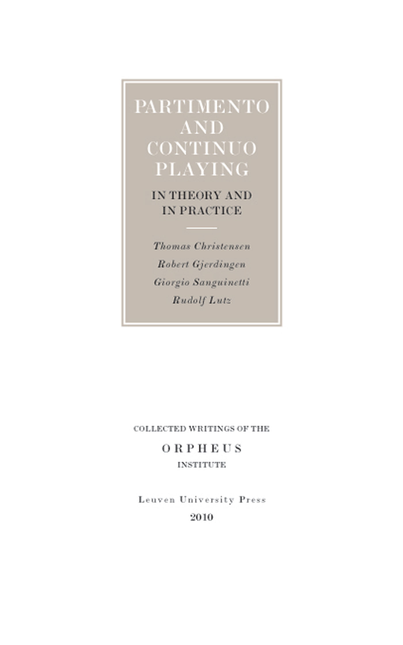 Omslag van Partimento and continuo playing in theory and in practice