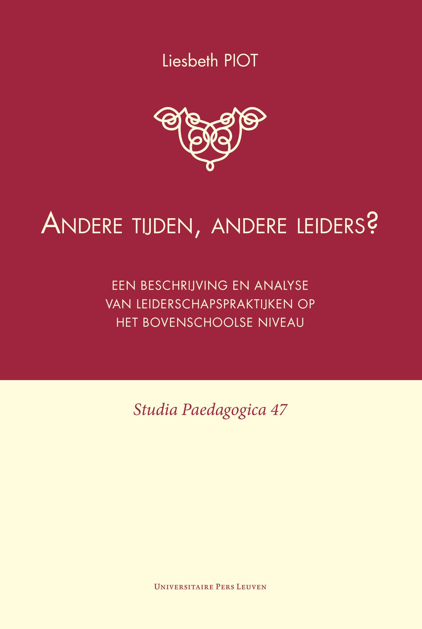 Omslag van Andere tijden, andere leiders?