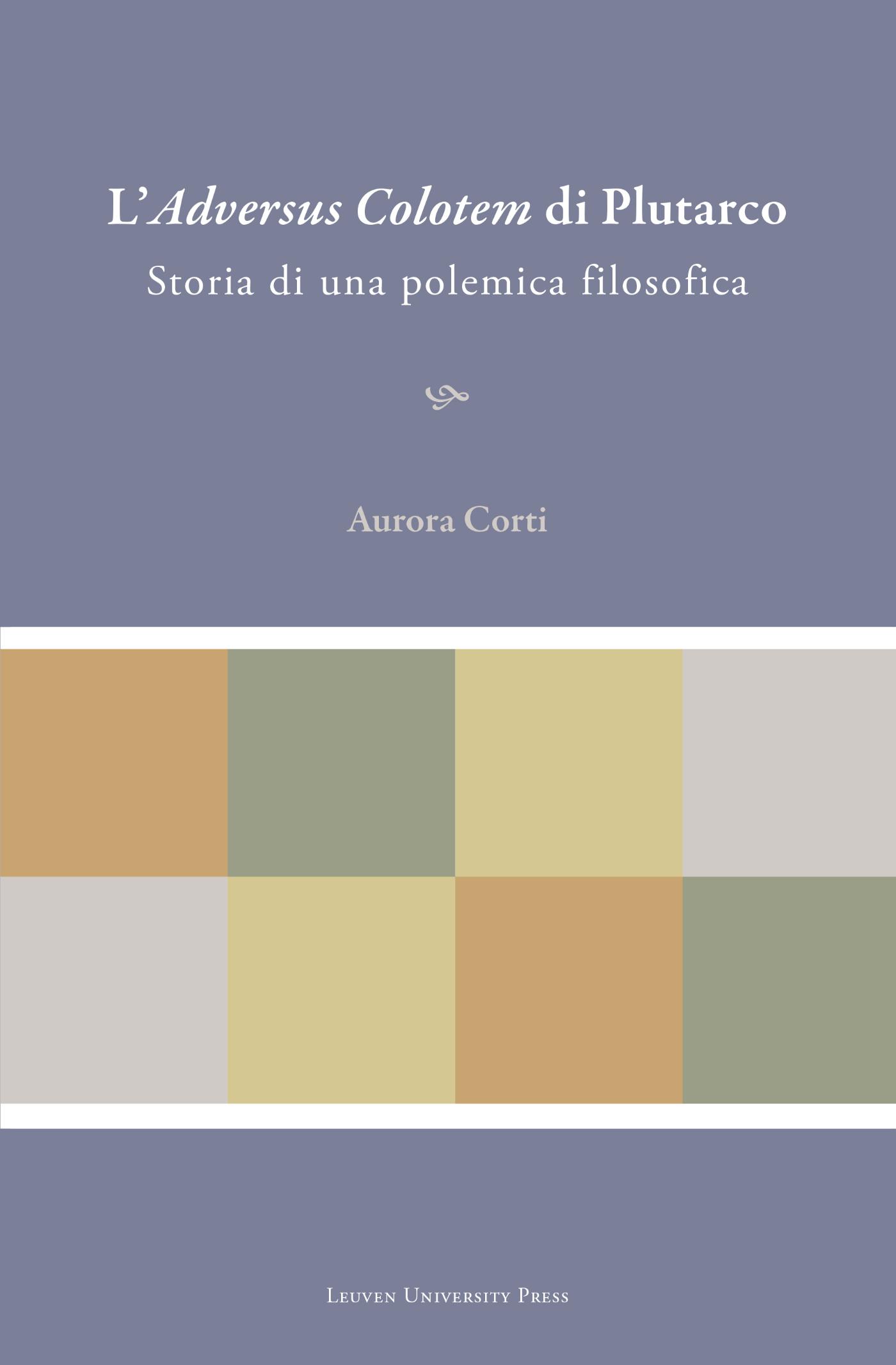 Omslag van L'Adversus colotem di Plutarco