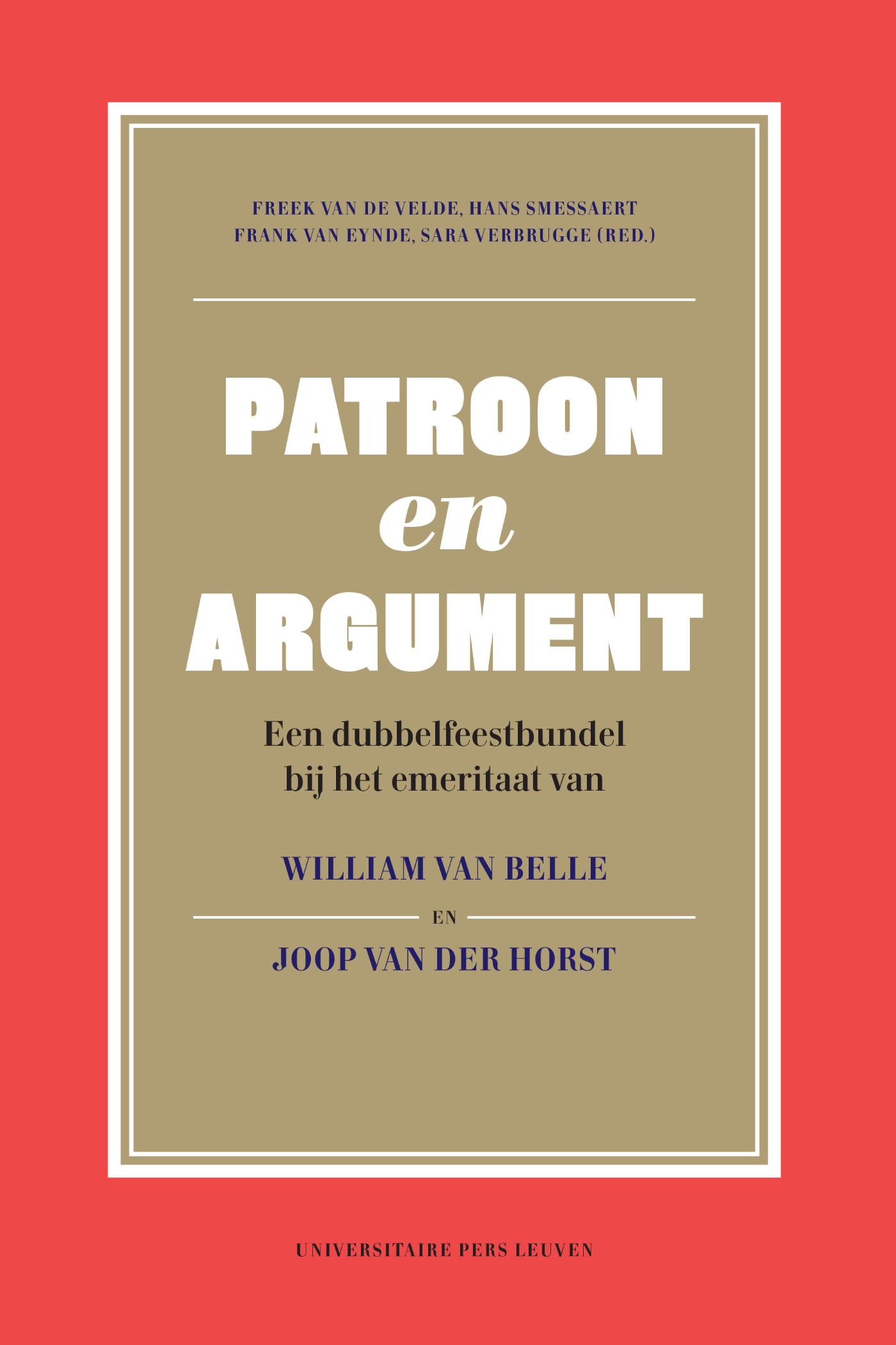Omslag van Patroon en argument