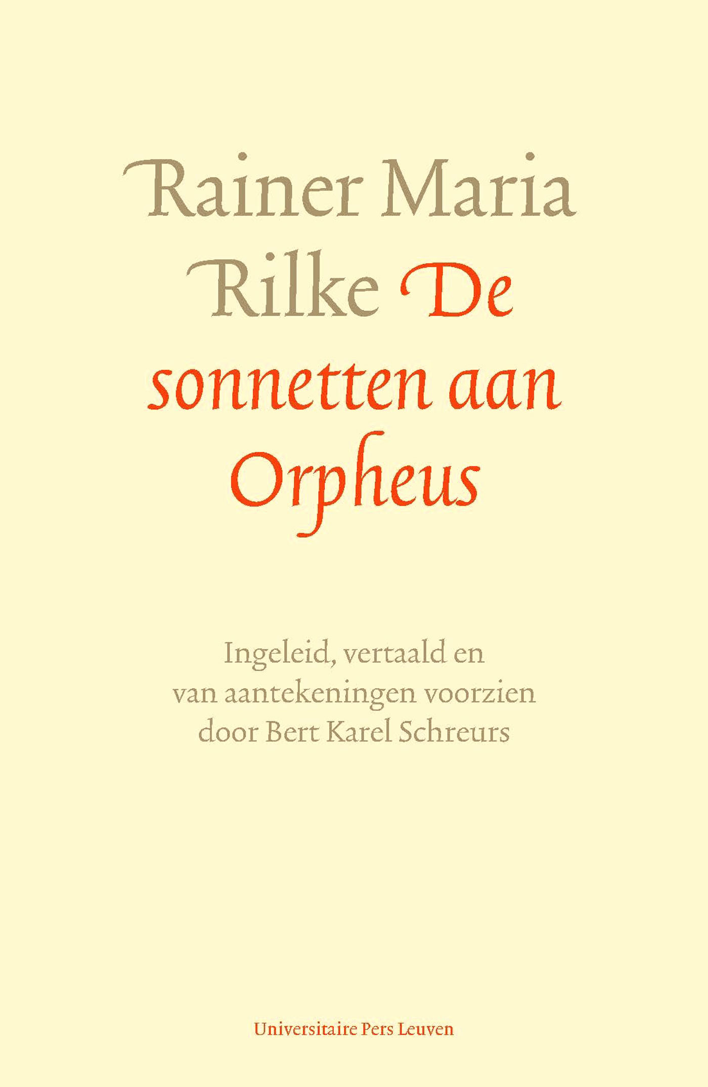 Omslag van De sonnetten aan Orpheus
