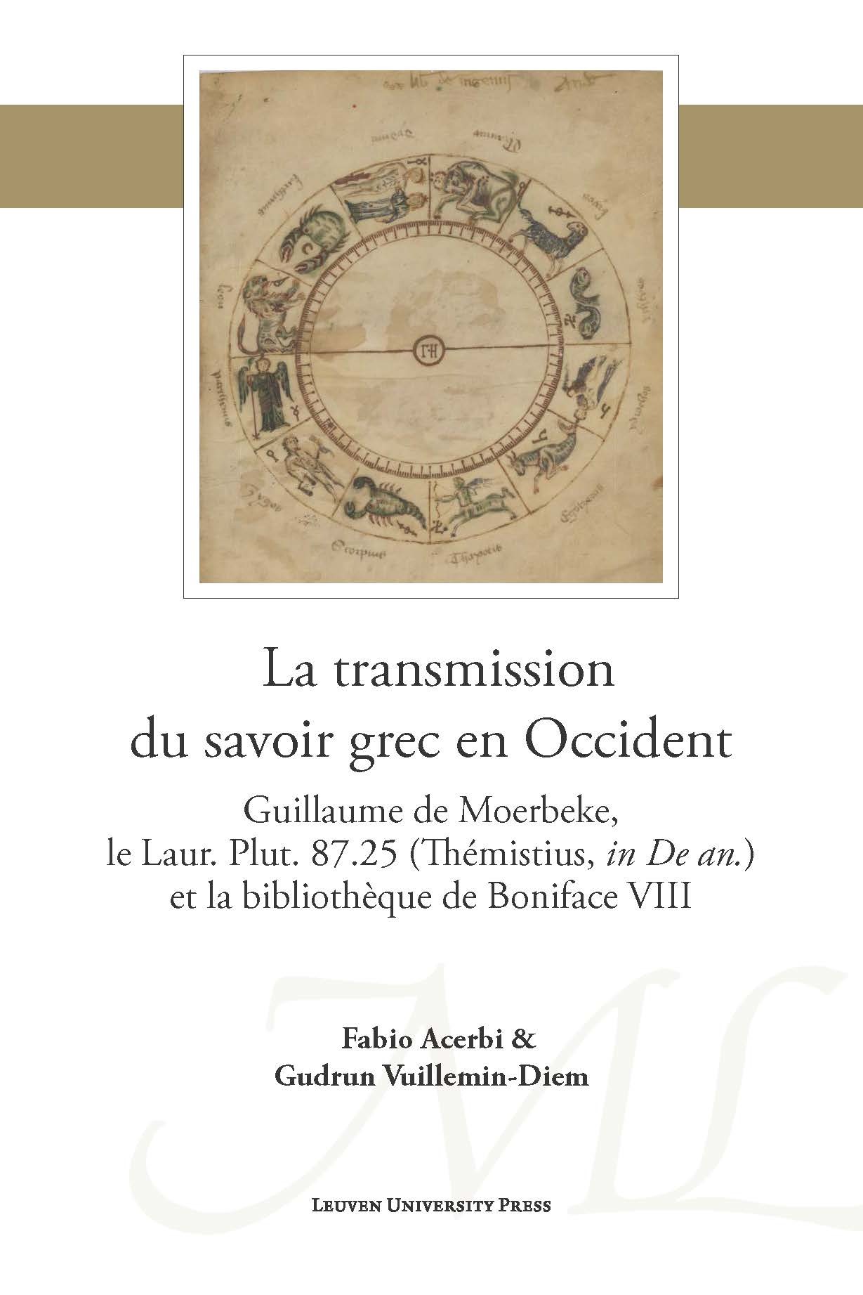 Omslag van La transmission du savoir grec en Occident