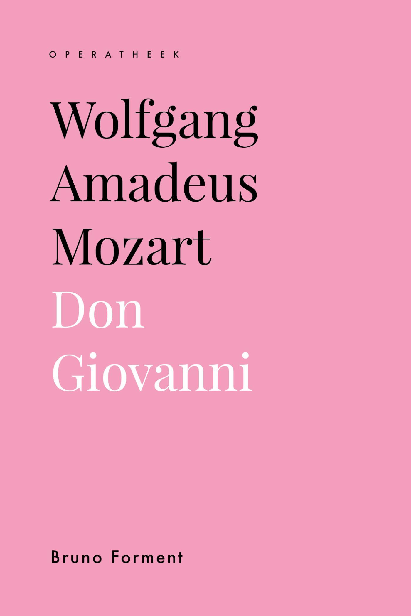 Omslag van Wolfgang Amadeus Mozart. Don Giovanni