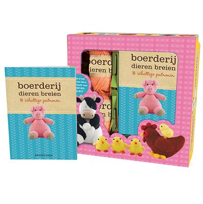 Omslag van Boerderijdieren breien boek box