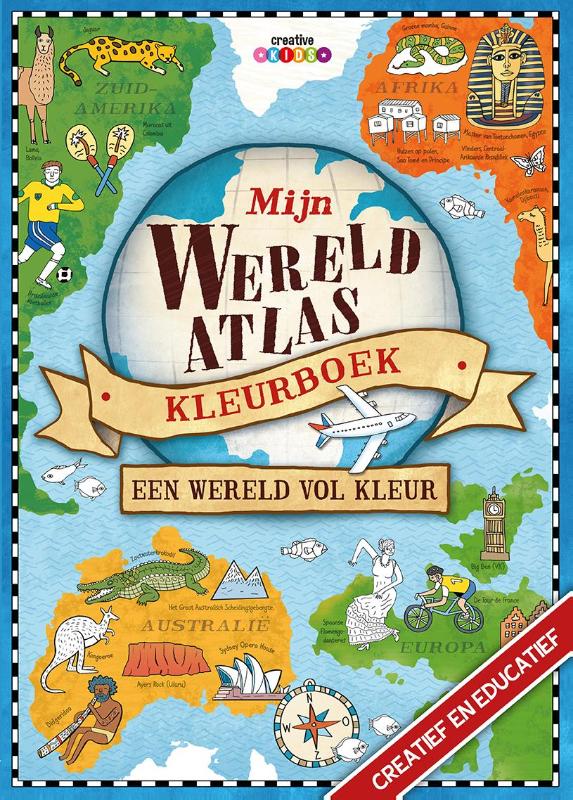 Omslag van Mijn wereld atlas kleurboek