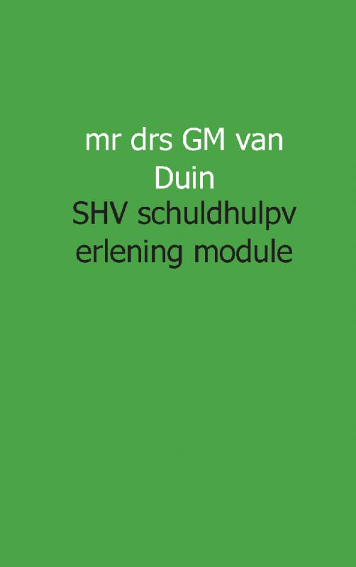 Omslag van SHV schuldhulpverlening module 2
