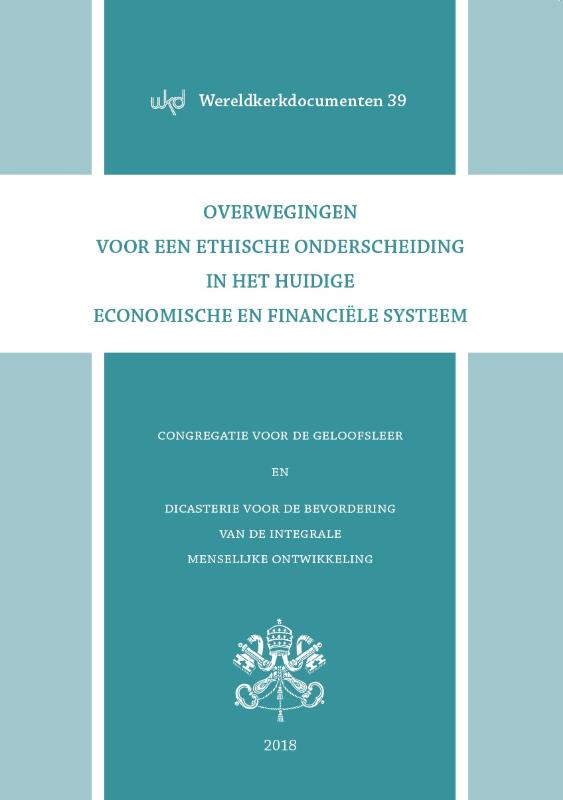 Omslag van Overwegingen voor een ethische onderscheiding in het huidige economische en financiële systeem