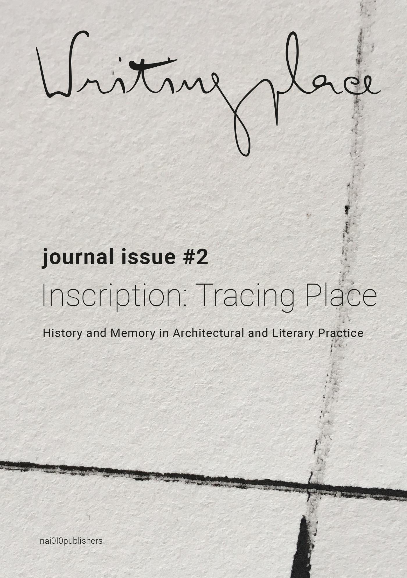 Omslag van Writingplace journal for Architecture and Literature 2