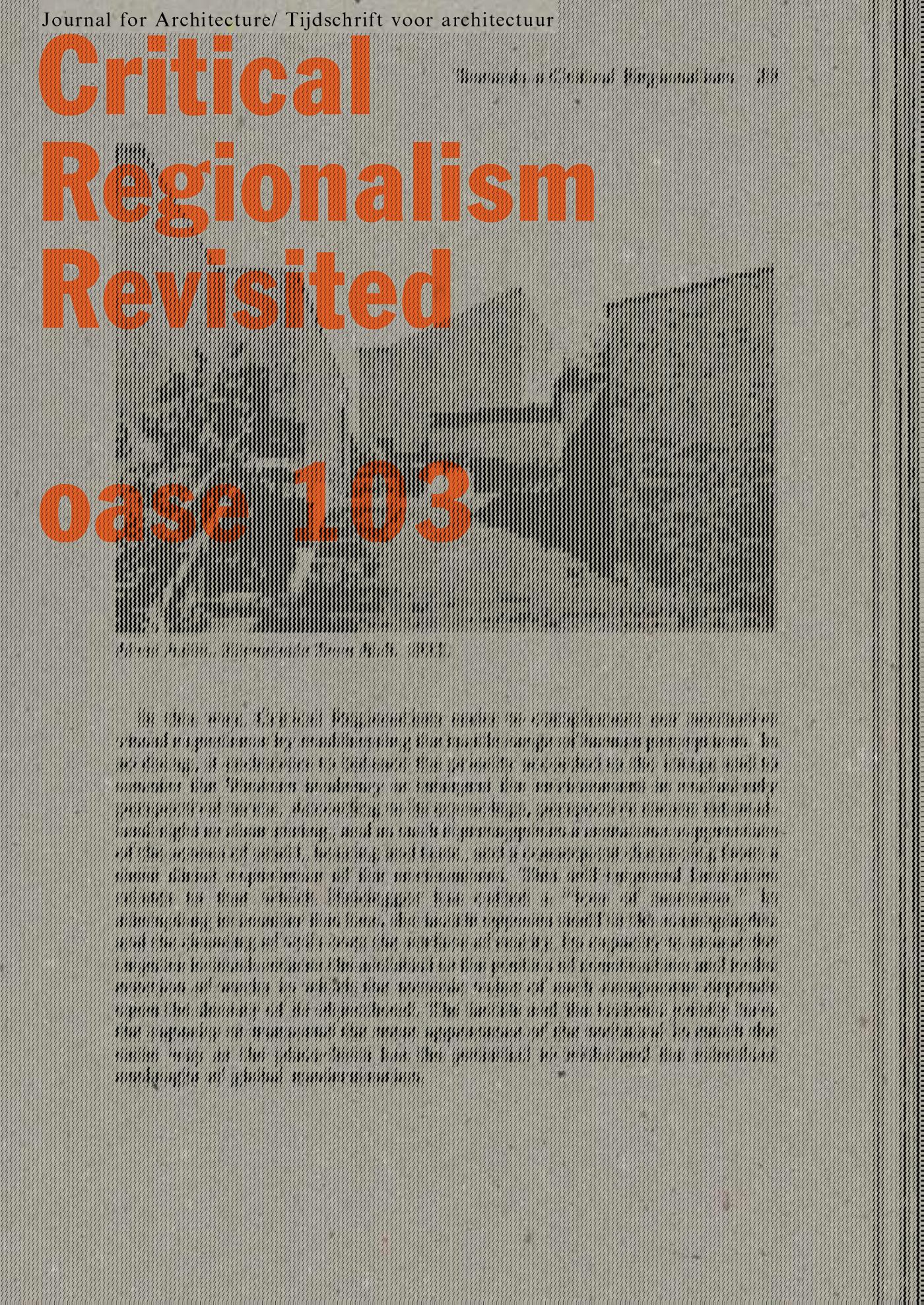 Omslag van Critical Regionalism Revisited