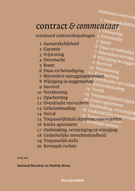 Omslag van Contract & commentaar