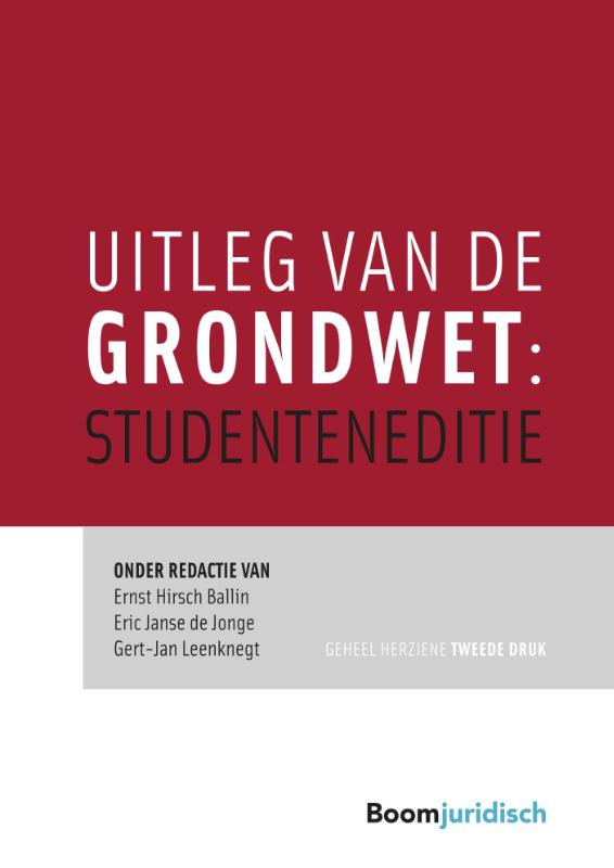 Omslag van Uitleg van de Grondwet: studenteneditie