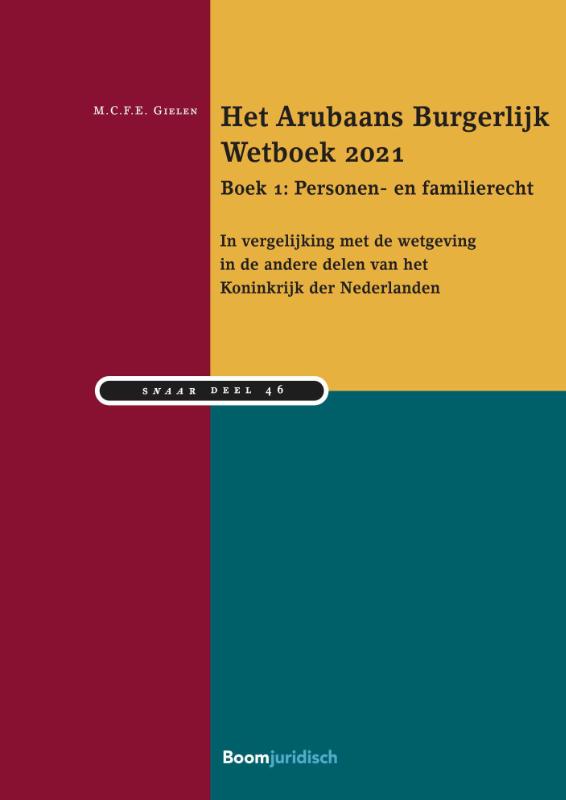 Omslag van Het Arubaans Burgerlijk Wetboek 2021 Boek 1: Personen- en familierecht