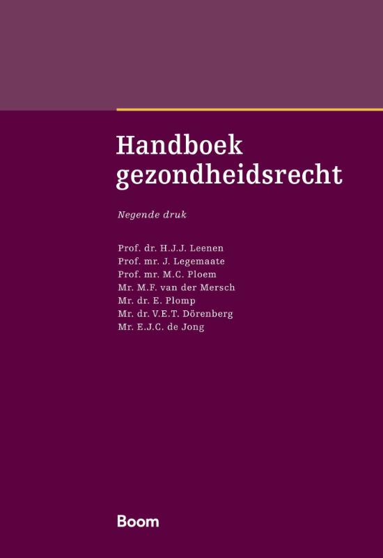 Omslag van Handboek gezondheidsrecht