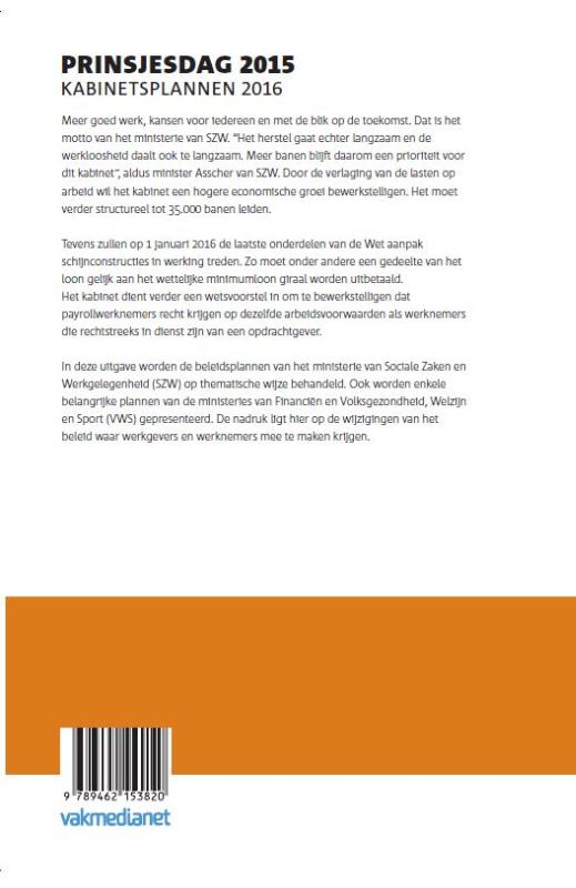 Omslag van Prinsjesdag 2015