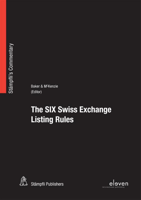 Omslag van The SIX Swiss exchange listing rules