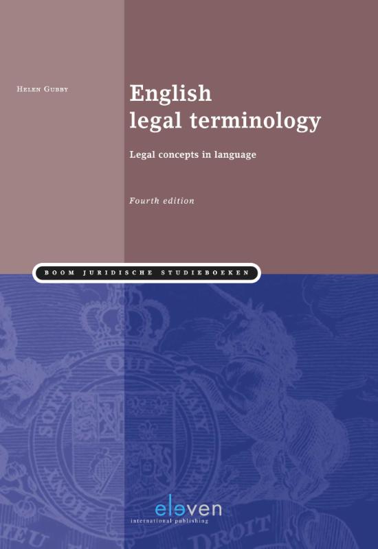 Omslag van English legal terminology