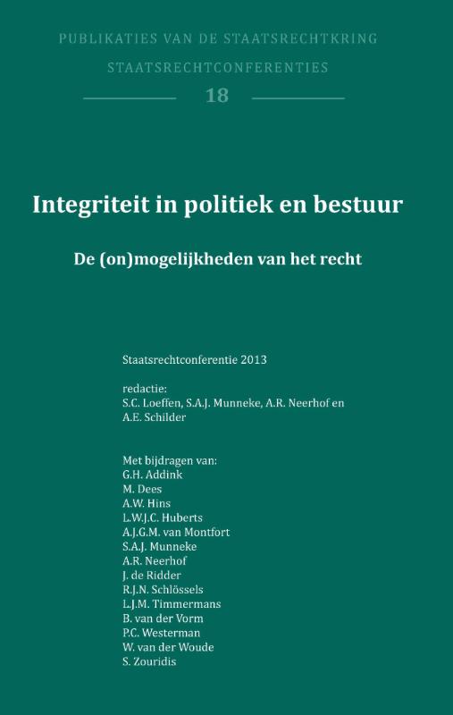 Omslag van Integriteit in politiek en bestuur