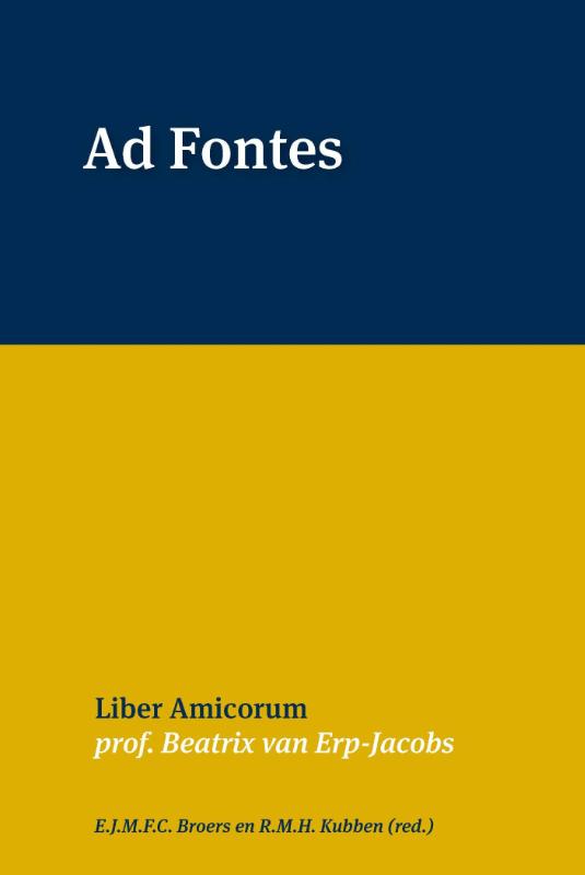 Omslag van Ad Fontes