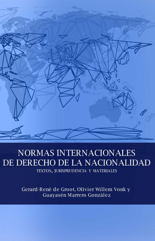 Omslag van Normas internacionales de derecho de la nacionalidad