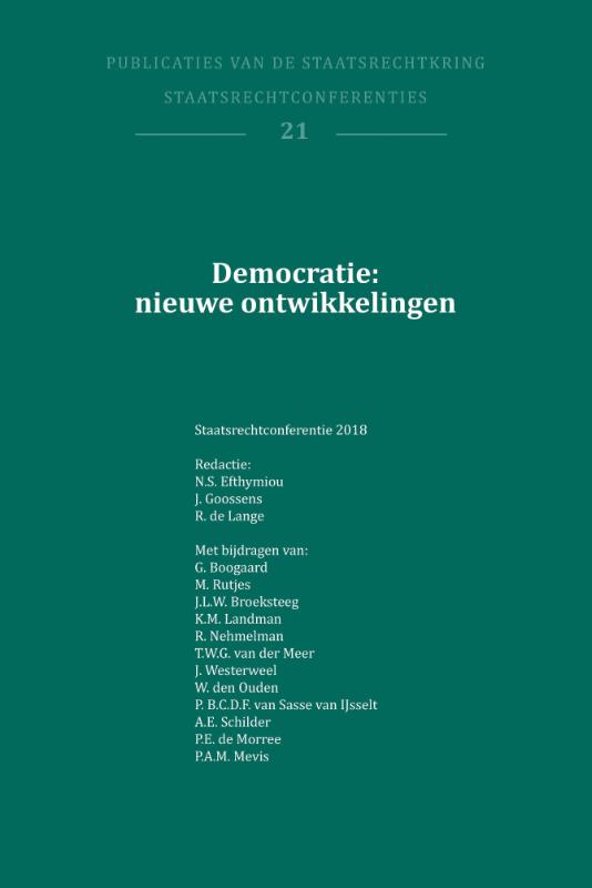 Omslag van Democratie: nieuwe ontwikkelingen