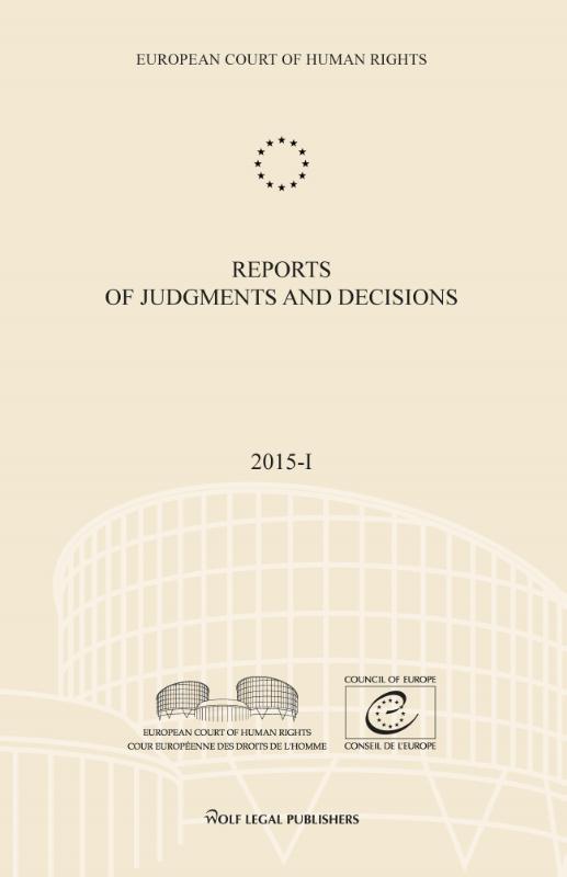 Omslag van Reports of Judgments and Decisions 2015-I