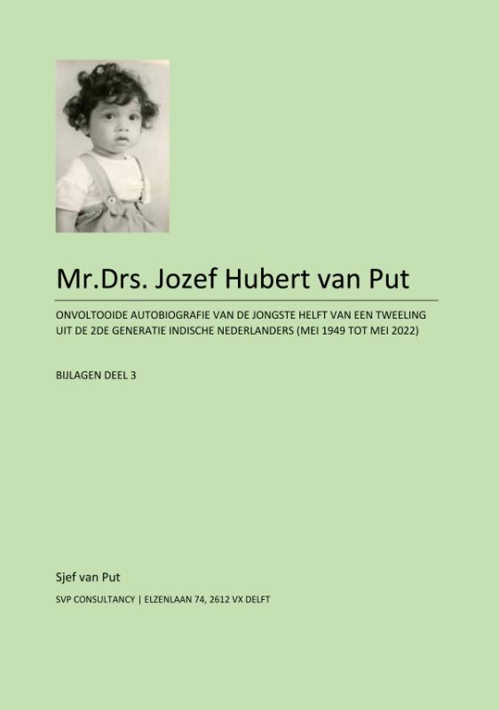 Omslag van Mr.Drs. Jozef Hubert van Put - bijlage 3