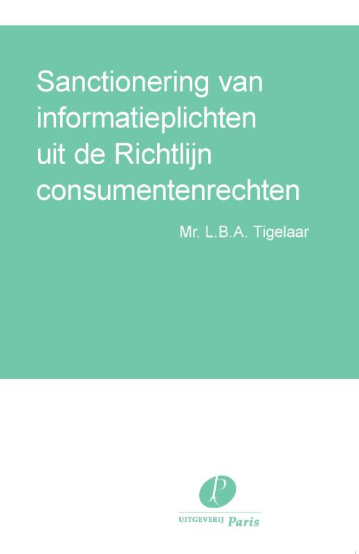 Omslag van Sanctionering van informatieplichten uit de Richtlijn consumentenrechten