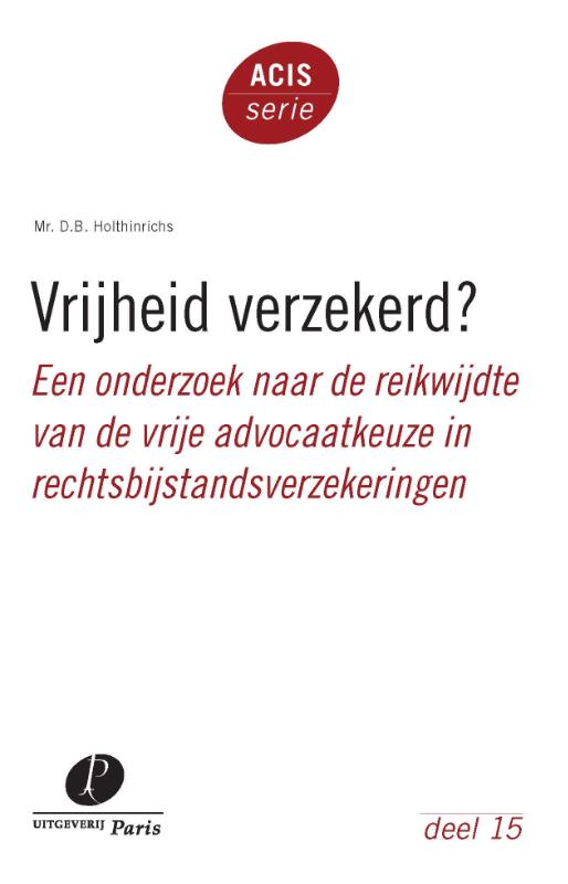Omslag van Vrijheid verzekerd?
