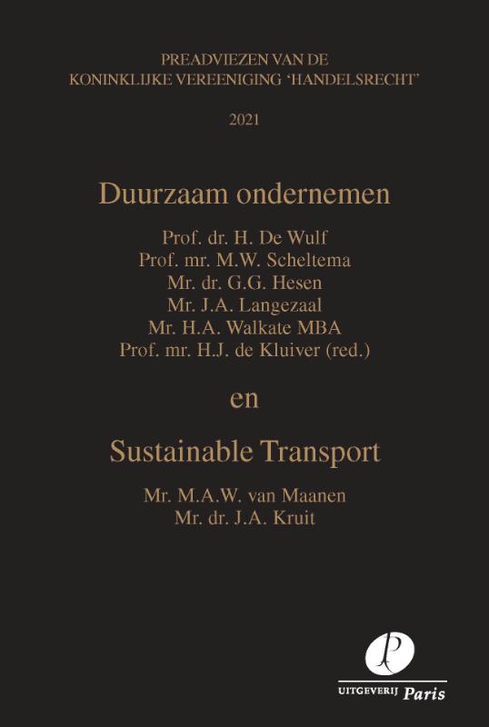 Omslag van Duurzaam ondernemen en Sustainable Transport
