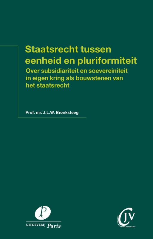 Omslag van Staatsrecht tussen eenheid en pluriformiteit