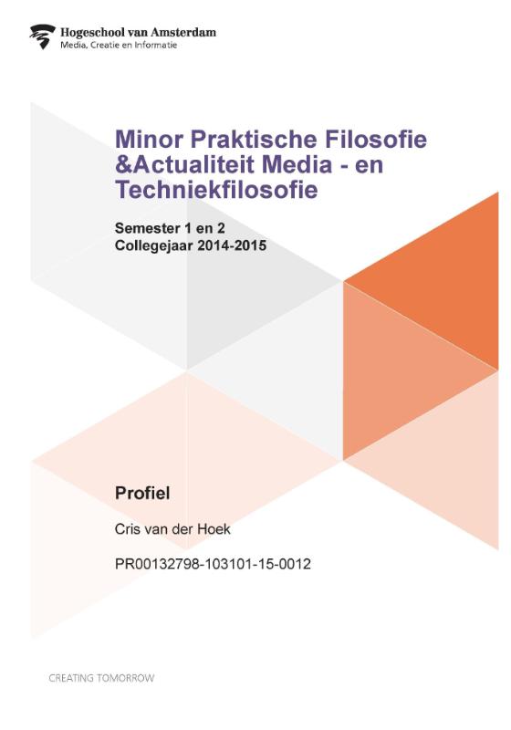 Omslag van Minor praktische filosofie en actualiteit
