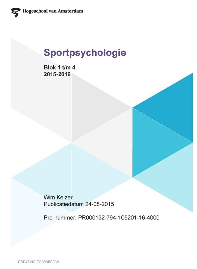 Omslag van Sportpsychologie