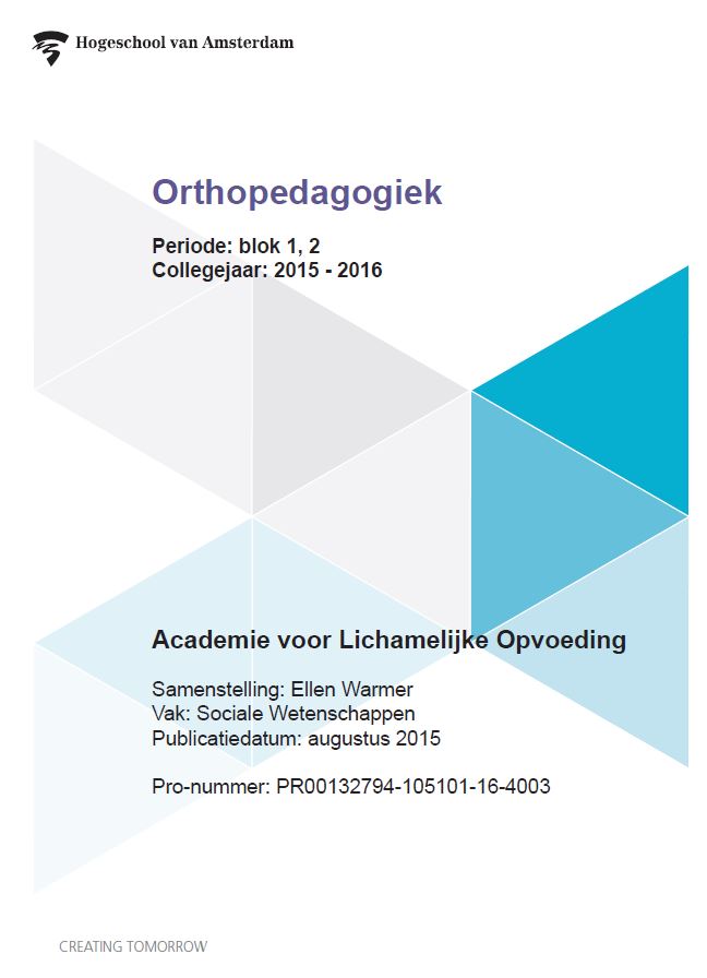 Omslag van Orthopedagogiek