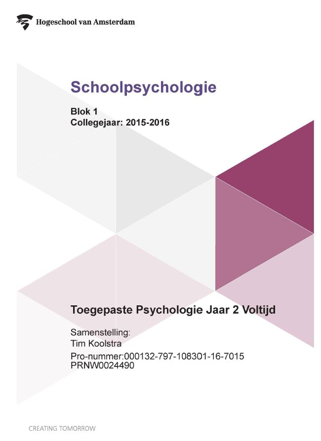 Omslag van Schoolpsychologie