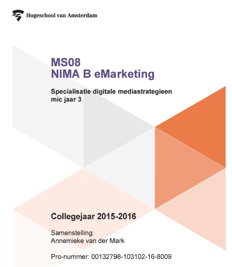 Omslag van MS08 NIMA B eMarketing