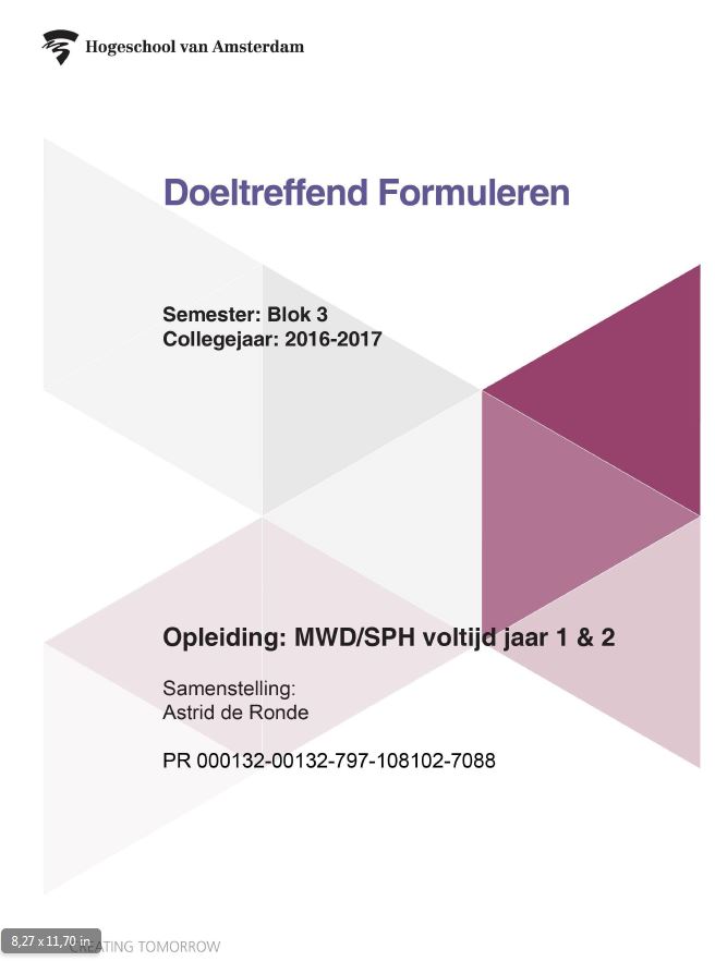 Omslag van Doeltreffend formuleren