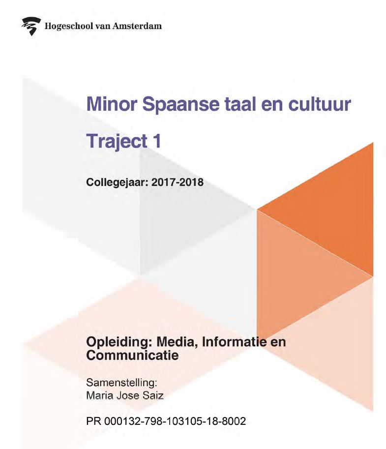 Omslag van Traject: 1 Collegejaar 2017-2018