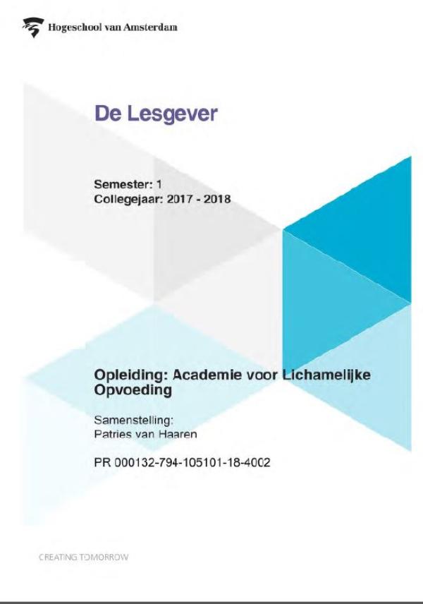 Omslag van Semester: 1 Collegejaar 2017-2018