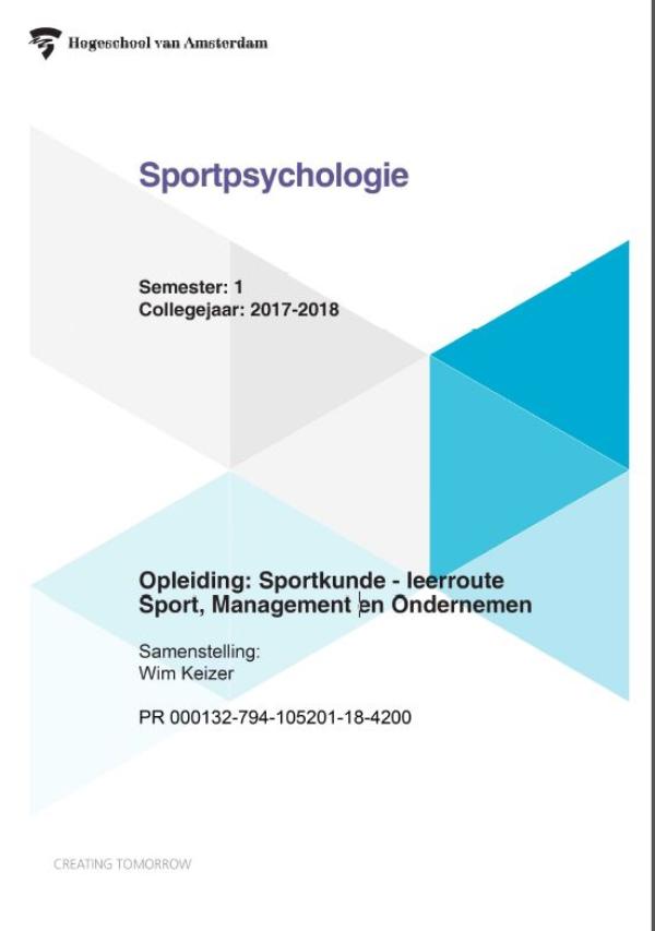 Omslag van Semester: 1 collegejaar: 2017-2018
