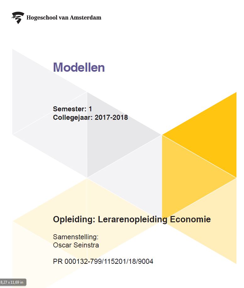 Omslag van semester: 1 collegejaar: 2017-2018