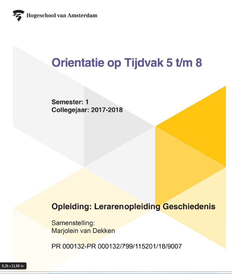 Omslag van Semeste: 1 Collegejaar: 2017-2018