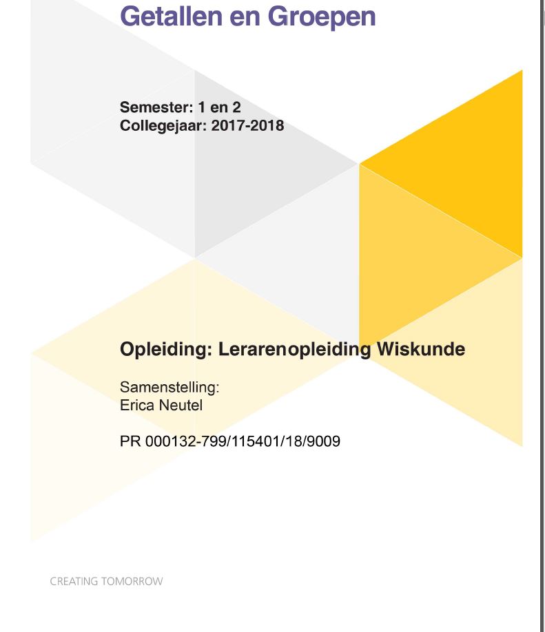 Omslag van semester: 1 Collegejaar: 2017-2018