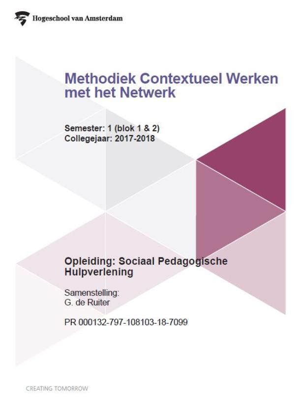 Omslag van Semester: 1 (blok 1 & 2); Collegejaar: 2017-2018