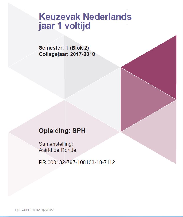 Omslag van Opleiding: SPH