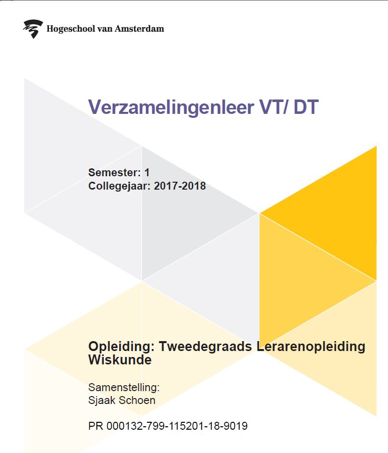 Omslag van semester 1 collegejaar 2017-2018
