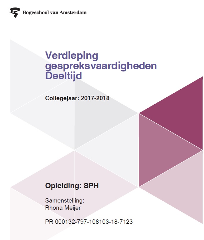 Omslag van Verdieping gespreksvaardigheden Deeltijd