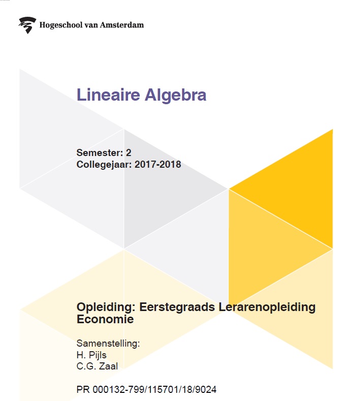 Omslag van Lineaire algebra